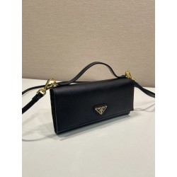 Mini borsa a tracolla Prada 1MT042 Nero