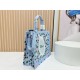 Replica di alta qualità Borsa a mano Dior Book Tote Médaillon con ricami floreali multicolore Blu Replica Perfetta Borsa a mano Dior Book Tote Médaillon con ricami floreali multicolore Blu Imitazione Falsa