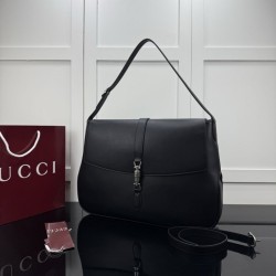 Borsa a tracolla Gucci Jackie Soft Flap A005ZI nera Borsa a tracolla Gucci Jackie Soft Flap A005ZI nera