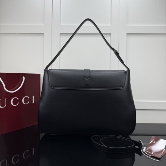 Borsa a tracolla Gucci Jackie Soft Flap A005ZI nera Borsa a tracolla Gucci Jackie Soft Flap A005ZI nera