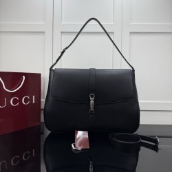 Borsa a tracolla Gucci Jackie Soft Flap A005ZI nera