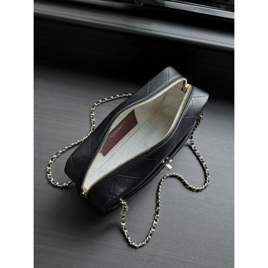 Borsa a tracolla orizzontale Chanel 26A AS6443 nera Borsa a tracolla orizzontale Chanel 26A AS6443 nera