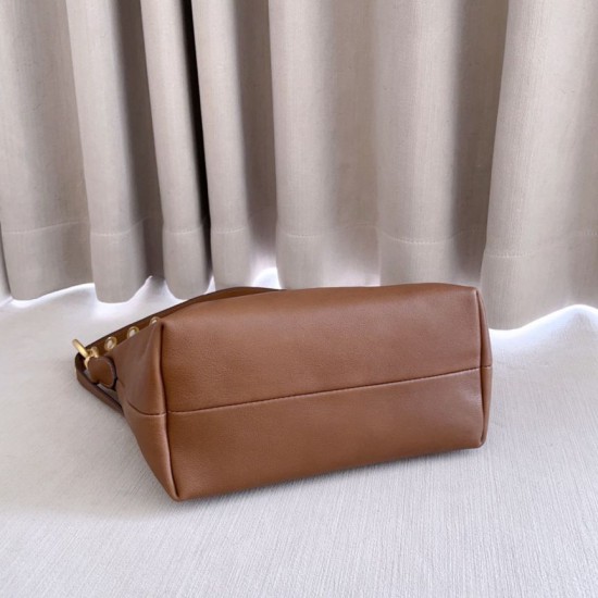 Replica di alta qualità Borsa a tracolla Spirit Hobo Miu Miu 5BC216 nappa Marrone Replica Perfetta Borsa a tracolla Spirit Hobo Miu Miu 5BC216 nappa Marrone Imitazione Falsa