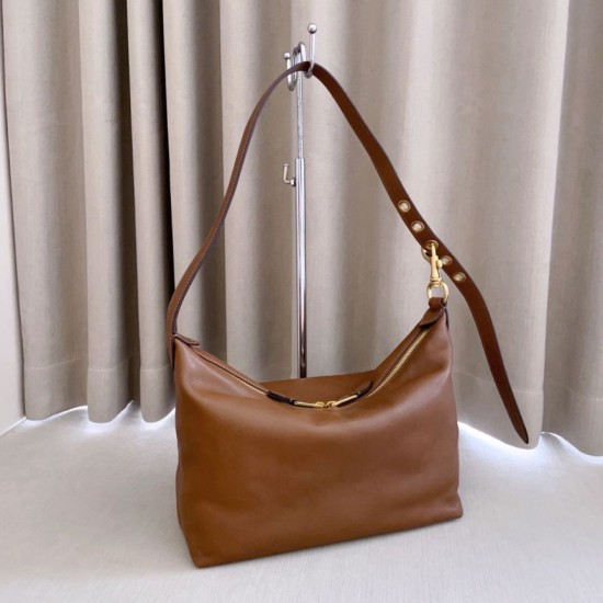 Replica di alta qualità Borsa a tracolla Spirit Hobo Miu Miu 5BC217 nappa Marrone Replica Perfetta Borsa a tracolla Spirit Hobo Miu Miu 5BC217 nappa Marrone Imitazione Falsa