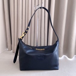 Replica Perfetta Borsa a tracolla Spirit Hobo Miu Miu 5BC217 nappa Nero Imitazione Falsa