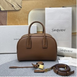 Replica di alta qualità Borsa Boston Sac de Jour YSL Saint Laurent pelle liscia Giallo terroso Replica Perfetta Borsa Boston Sac de Jour YSL Saint Laurent pelle liscia Giallo terroso Imitazione Falsa