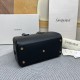 Replica Perfetta Borsa Boston Sac de Jour YSL Saint Laurent pelle liscia Nero Imitazione Falsa