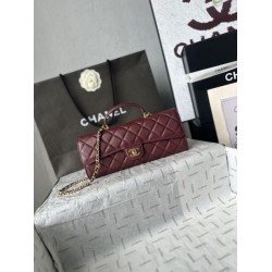 Borsa Chanel 26A con manici pelle con motivo a sfere AS5280 Borgogna Borsa Chanel 26A con manici pelle con motivo a sfere AS5280 Borgogna