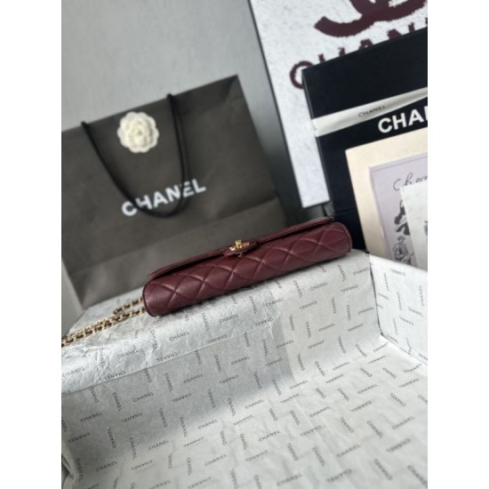 Replica di alta qualità Borsa Chanel 26A con manici pelle con motivo a sfere AS5280 Borgogna Replica Perfetta Borsa Chanel 26A con manici pelle con motivo a sfere AS5280 Borgogna Imitazione Falsa