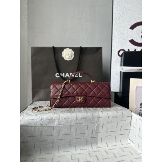 Replica di alta qualità Borsa Chanel 26A con manici pelle con motivo a sfere AS5280 Borgogna Replica Perfetta Borsa Chanel 26A con manici pelle con motivo a sfere AS5280 Borgogna Imitazione Falsa