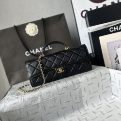 Replica di alta qualità Borsa Chanel 26A con manici pelle con motivo a sfere AS5280 Nero Replica Perfetta Borsa Chanel 26A con manici pelle con motivo a sfere AS5280 Nero Imitazione Falsa