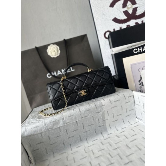 Replica di alta qualità Borsa Chanel 26A con manici pelle con motivo a sfere AS5280 Nero Replica Perfetta Borsa Chanel 26A con manici pelle con motivo a sfere AS5280 Nero Imitazione Falsa