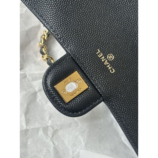 Replica di alta qualità Borsa Chanel 26A con manici pelle con motivo a sfere AS5280 Nero Replica Perfetta Borsa Chanel 26A con manici pelle con motivo a sfere AS5280 Nero Imitazione Falsa