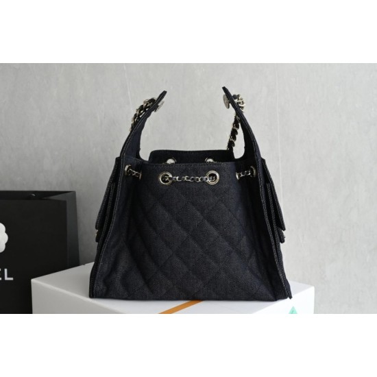 Replica Perfetta Borsa Chanel 26s Hobo AS5293 denim Blu Imitazione Falsa