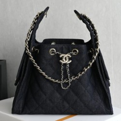 Replica Perfetta Borsa Chanel 26s Hobo AS5293 denim Blu Imitazione Falsa