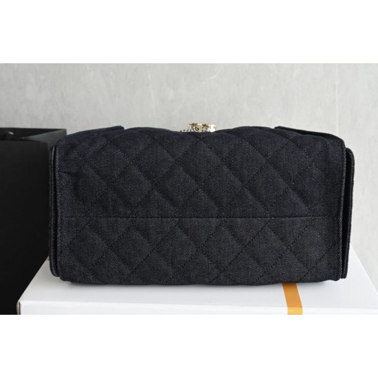 Replica Perfetta Borsa Chanel 26s Hobo AS5293 denim Blu Imitazione Falsa