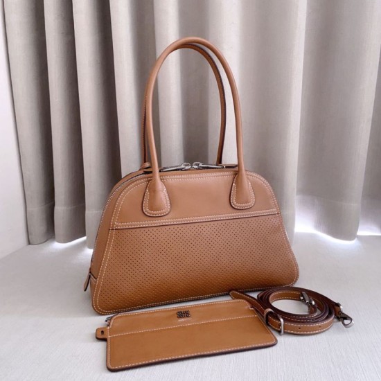 Borsa da bowling Miu Miu Vivant 5BB199 Marrone Borsa da bowling Miu Miu Vivant 5BB199 Marrone