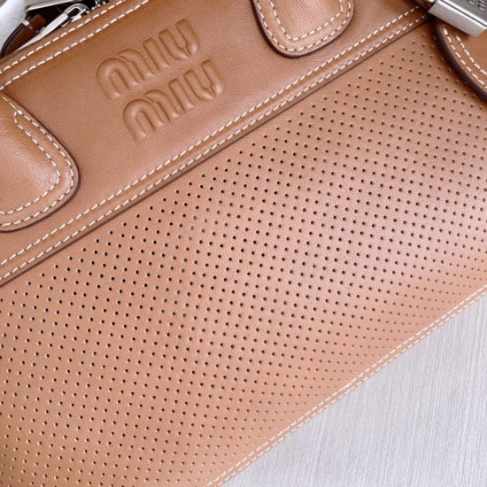 Borsa da bowling Miu Miu Vivant 5BB199 Marrone Borsa da bowling Miu Miu Vivant 5BB199 Marrone