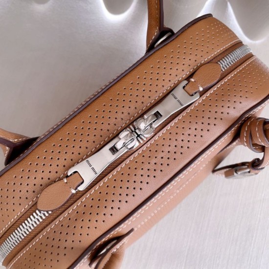 Borsa da bowling Miu Miu Vivant 5BB199 Marrone Borsa da bowling Miu Miu Vivant 5BB199 Marrone