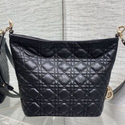 Replica di alta qualità Borsa Dior Toujours Hobo cucitura cannage Nero Replica Perfetta Borsa Dior Toujours Hobo cucitura cannage Nero Imitazione Falsa