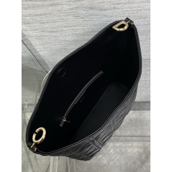 Replica di alta qualità Borsa Dior Toujours Hobo cucitura cannage Nero Replica Perfetta Borsa Dior Toujours Hobo cucitura cannage Nero Imitazione Falsa