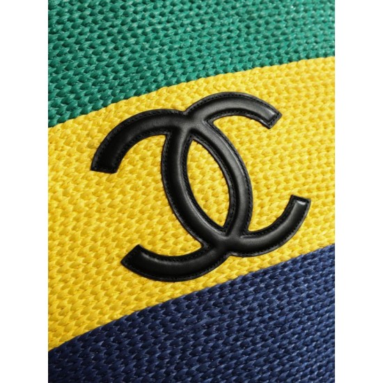 Replica Perfetta Borsa shopping maxi Chanel Coco Beach Rafia Imitazione Falsa