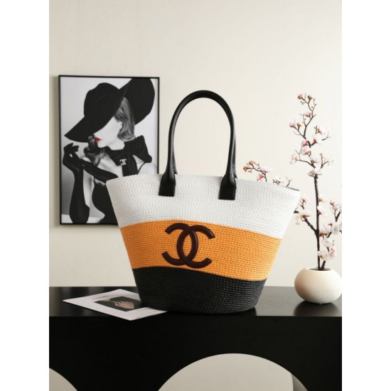 Replica di alta qualità Borsa shopping maxi Chanel Coco Beach Rafia Giallo Replica Perfetta Borsa shopping maxi Chanel Coco Beach Rafia Giallo Imitazione Falsa