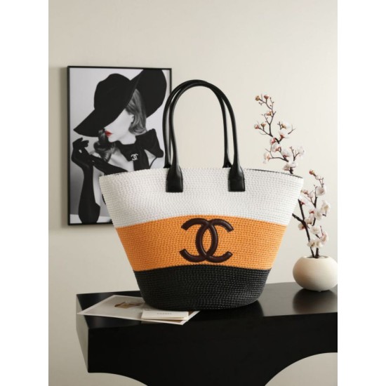 Replica di alta qualità Borsa shopping maxi Chanel Coco Beach Rafia Giallo Replica Perfetta Borsa shopping maxi Chanel Coco Beach Rafia Giallo Imitazione Falsa