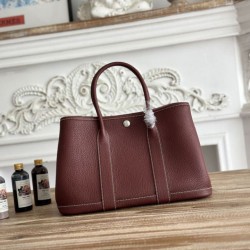 Replica Perfetta Borsa tote Hermès Garden Party 30 Rouge Imitazione Falsa