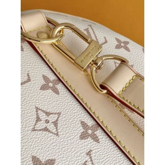 [Chip 163c01] Borsa da viaggio Louis Vuitton Keepall Bandoulière 45 M29674 Bianca