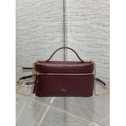 Copia perfetta Pochette Dior il trucco Lady Dior Borgogna Copia perfetta Pochette Dior il trucco Lady Dior Borgogna