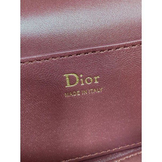 Replica di alta qualità Pochette Dior il trucco Lady Dior Borgogna Replica Perfetta Pochette Dior il trucco Lady Dior Borgogna Imitazione Falsa