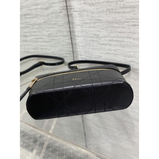 Replica di alta qualità Pochette Dior il trucco Lady Dior Nero Replica Perfetta Pochette Dior il trucco Lady Dior Nero Imitazione Falsa