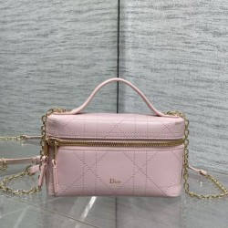 Replica di alta qualità Pochette Dior il trucco Lady Dior Rosa Replica Perfetta Pochette Dior il trucco Lady Dior Rosa Imitazione Falsa