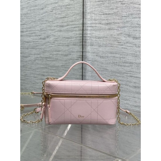 Replica di alta qualità Pochette Dior il trucco Lady Dior Rosa Replica Perfetta Pochette Dior il trucco Lady Dior Rosa Imitazione Falsa