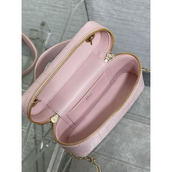 Replica di alta qualità Pochette Dior il trucco Lady Dior Rosa Replica Perfetta Pochette Dior il trucco Lady Dior Rosa Imitazione Falsa