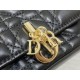 Replica di alta qualità Pochette per cellulare Dior My Dior Talk nera Replica Perfetta Pochette per cellulare Dior My Dior Talk nera Imitazione Falsa