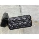 Replica di alta qualità Pochette per cellulare Dior My Dior Talk nera Replica Perfetta Pochette per cellulare Dior My Dior Talk nera Imitazione Falsa