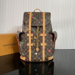 Replica Perfetta Zaino Louis Vuitton Christopher MM M3B183 Arazzo con monogram Imitazione Falsa