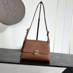 Copia perfetta Borse Chanel Souplissimo Piccolo/Maxi Flap vitello Marrone