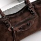 Replica perfetta Borsa a tracolla Balenciaga Le City East/West scamosciata caffè Replica perfetta Borsa a tracolla Balenciaga Le City East/West scamosciata caffè