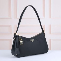 Replica di lusso Borsa a tracolla Prada Tessuto Locker nylon nero Replica di lusso Borsa a tracolla Prada Tessuto Locker nylon nero