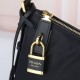 Replica di lusso Borsa a tracolla Prada Tessuto Locker nylon nero