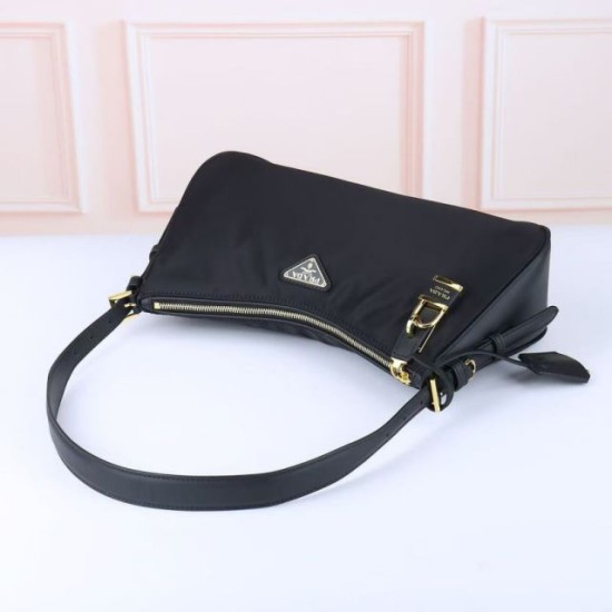 Replica di lusso Borsa a tracolla Prada Tessuto Locker nylon nero