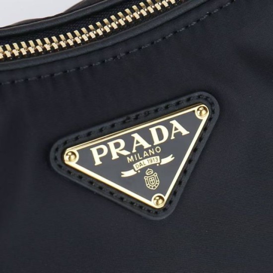 Replica di lusso Borsa a tracolla Prada Tessuto Locker nylon nero