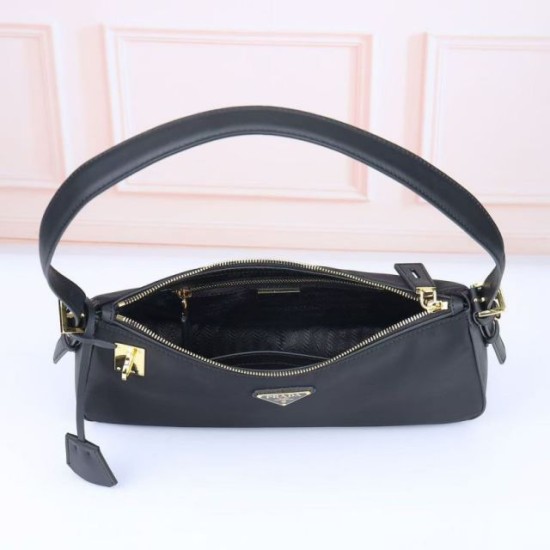 Replica di lusso Borsa a tracolla Prada Tessuto Locker nylon nero