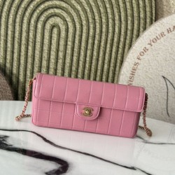 Borsa Replica perfetta Chanel Vintage AS3314 chiusura a patta Rosa