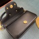 Borsa Replica a spalla piccola Valentino Garavani Locò con logo gioiello vitello nero