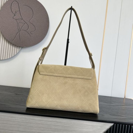 Replica fedele Borse Chanel Souplissimo Maxi Flap scamosciata di vitello albicocca Replica fedele Borse Chanel Souplissimo Maxi Flap scamosciata di vitello albicocca