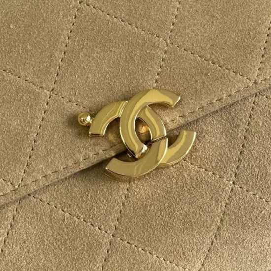 Replica fedele Borse Chanel Souplissimo Maxi Flap scamosciata di vitello albicocca Replica fedele Borse Chanel Souplissimo Maxi Flap scamosciata di vitello albicocca